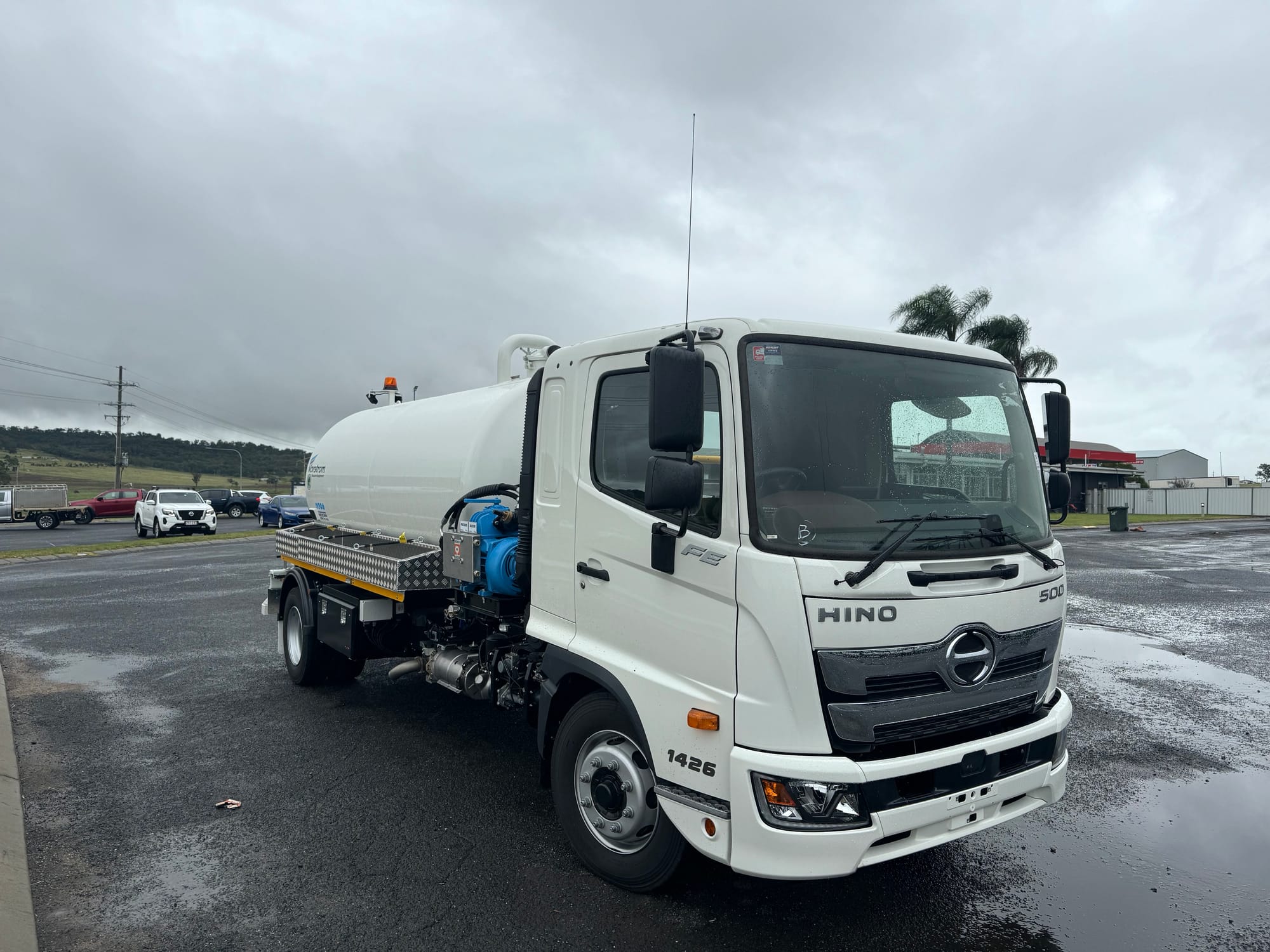 Pump-It Hino vacuum tanker used for planned holding-tank pump-outs